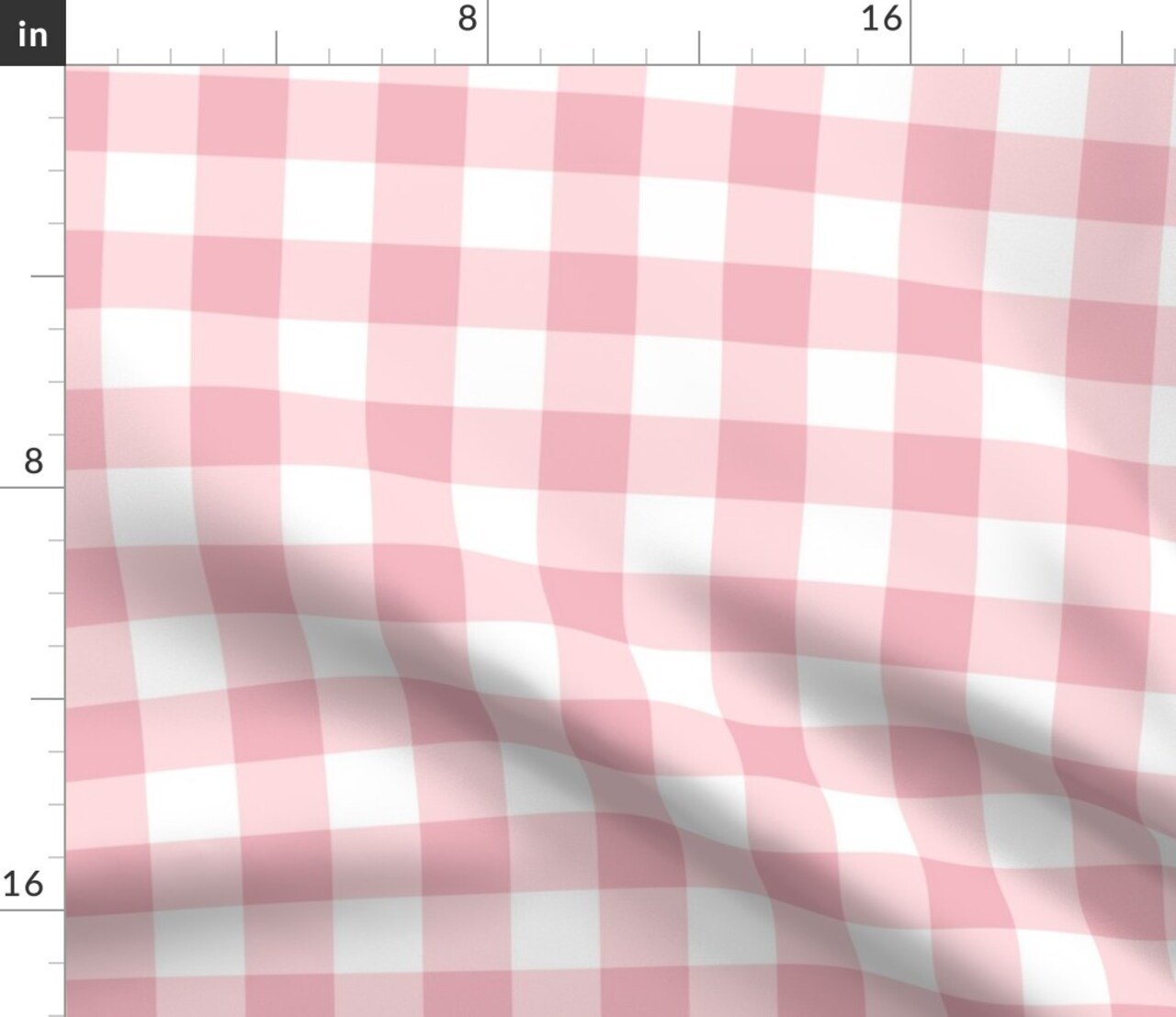 Pink Retro Gingham Check Fun Bright Country Cottagecore Farmhouse Pinic Custom Printed Fabric by Spoonflower Various Fabrics by the Yard or Fat Quarter 14842589